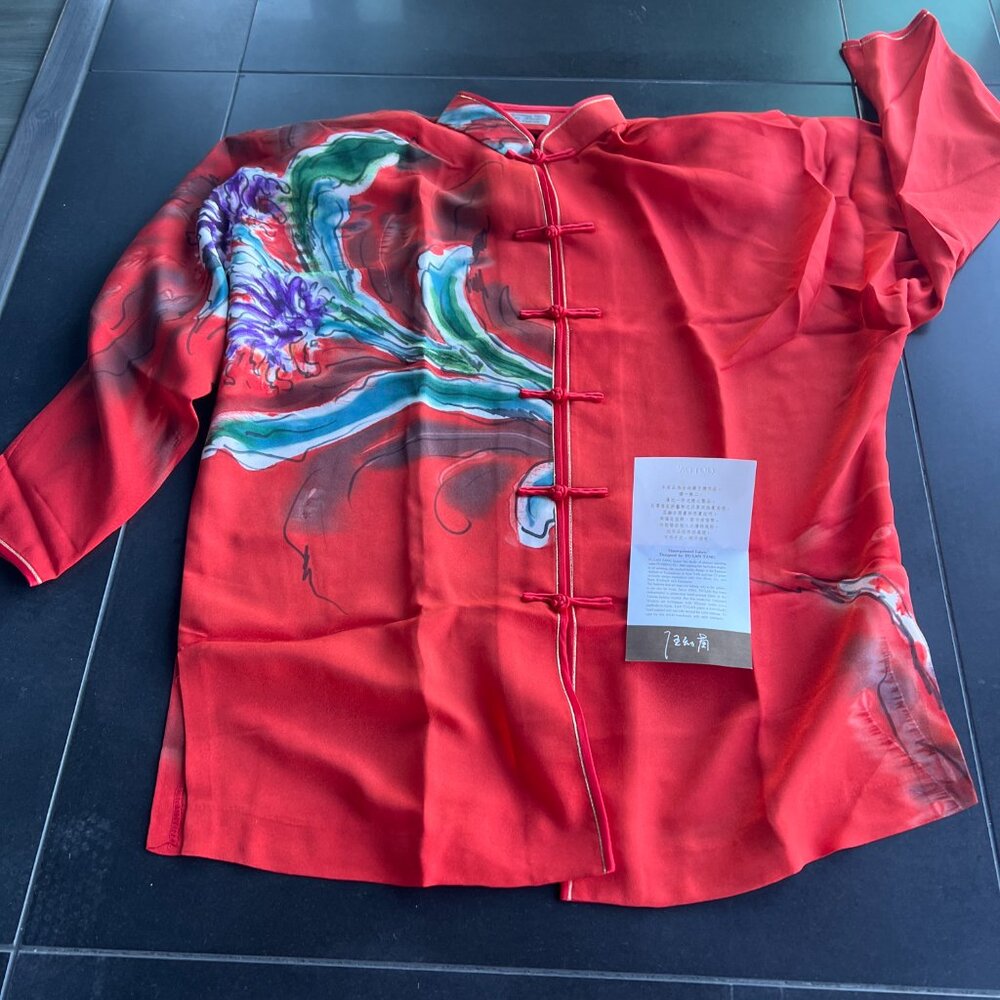 Oriental style top with hand painting design